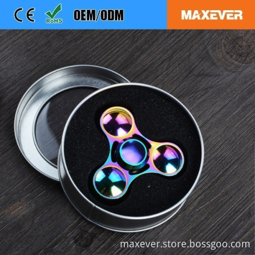 Best Selling Finger GYRO Fidget Hand Rainbow Metal Spinner Toy Aluminum Spinner